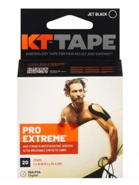 KT Tape Pro Extreme Kinesiology Tape Jet Black 20 Strips NIB